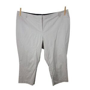 Apt 9 Pants Curvy Fit Capri Plus Size 24 24W casual Khaki Tan Stretch Waist